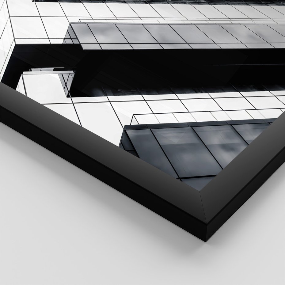 Zestaw obrazy w ramie 40x50 galeria - Architektura, tryptyk - rama czarna