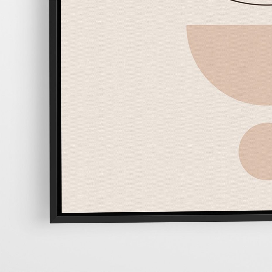 Obraz w ramie 50x70 - Strukturalne Kształty Postępu - boho plakat, minimalizm - rama czarna