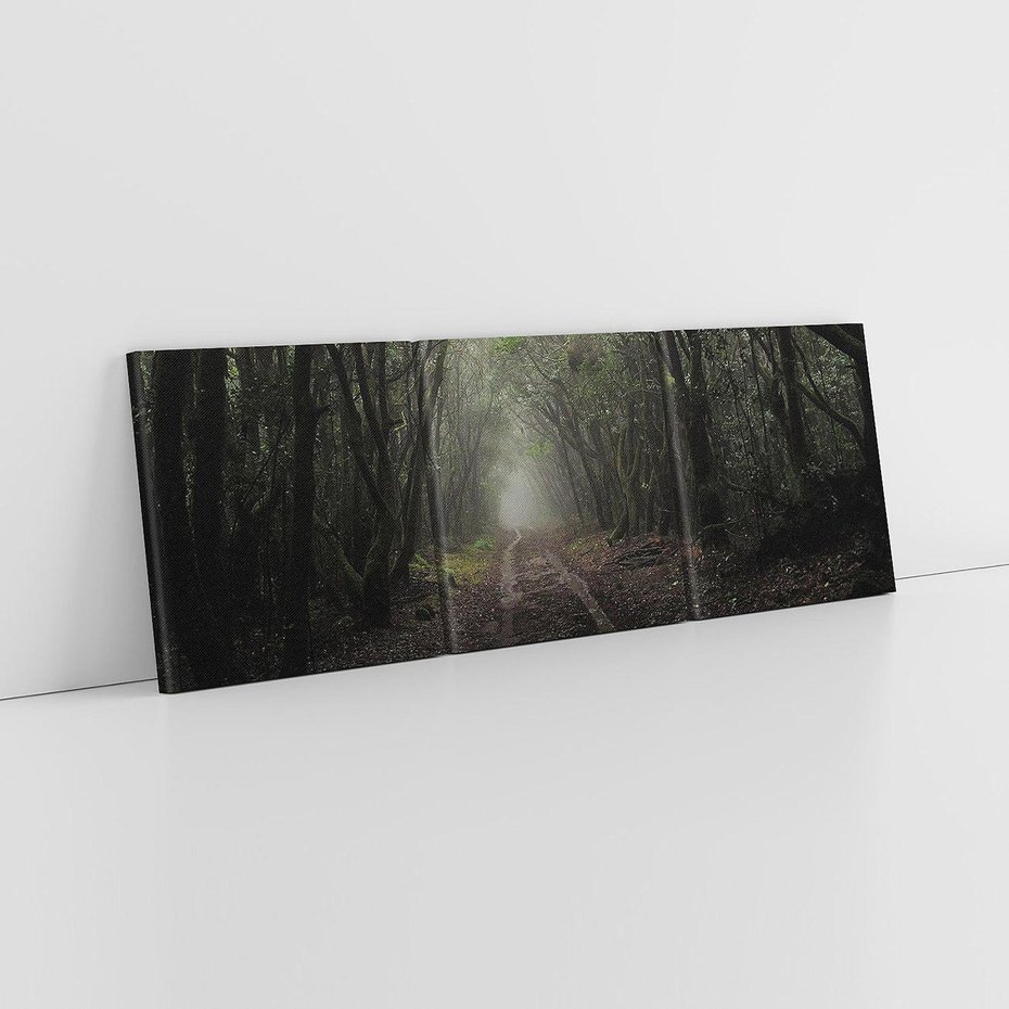 Obraz na płótnie 90x30 - Urok Drogi - las, droga