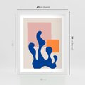 Plakat w ramie 40x50 - Bezgraniczna Galeria Plam - abstrakcja, nowoczesny plakat - rama biała