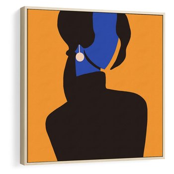 Obraz w ramie 50x50 - Transformacja Form - sztuka nowoczesna, plakat - rama drewno