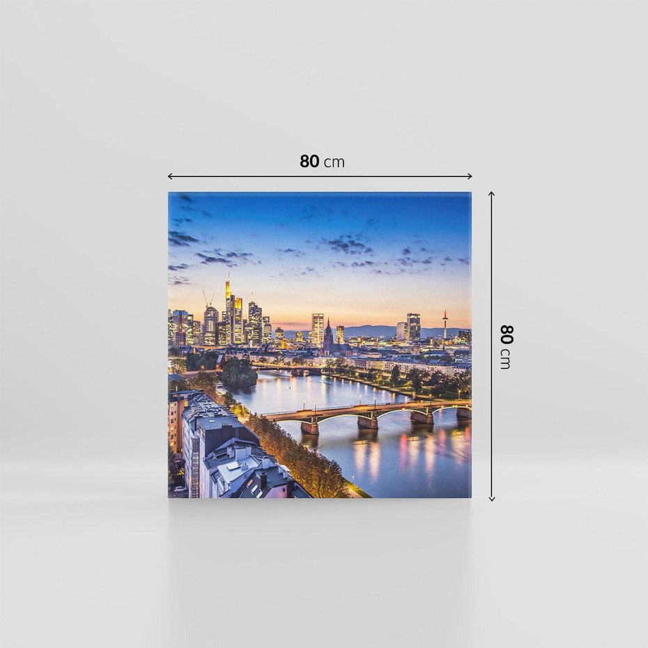 Obraz na płótnie 80x80 - Frankfurt - spotkanie tradycji i nowoczesności - Frankfurt, Niemcy