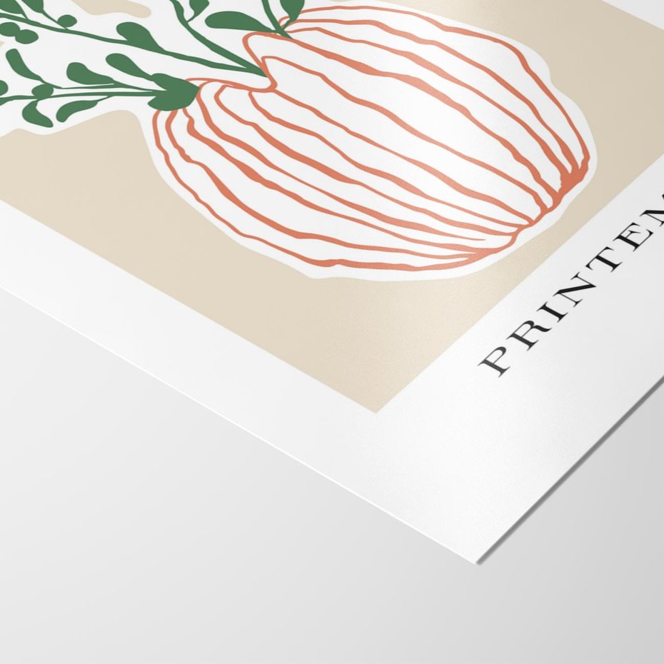 Plakat bez ramy 40x50 - Boho Refleksje Natury - gałązki w wazonie, typografia