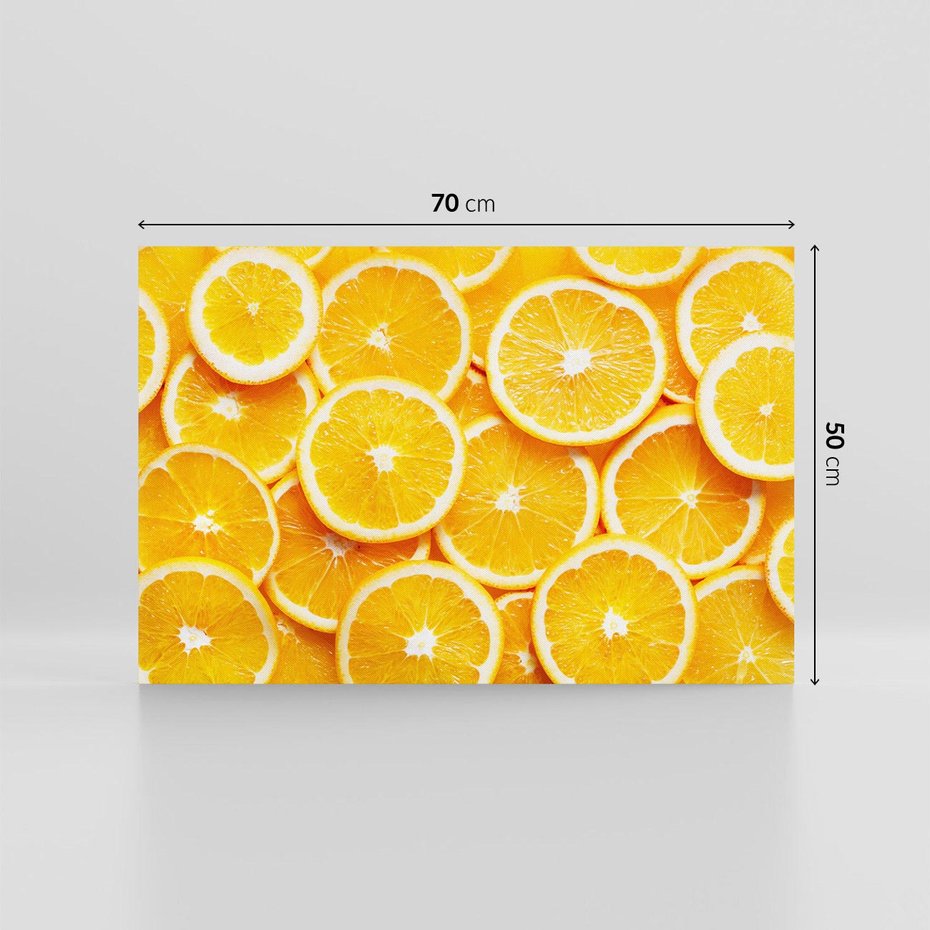 Obraz na płótnie 70x50 - Wyrazista moc pomarańczy - pomarańcze, owoce