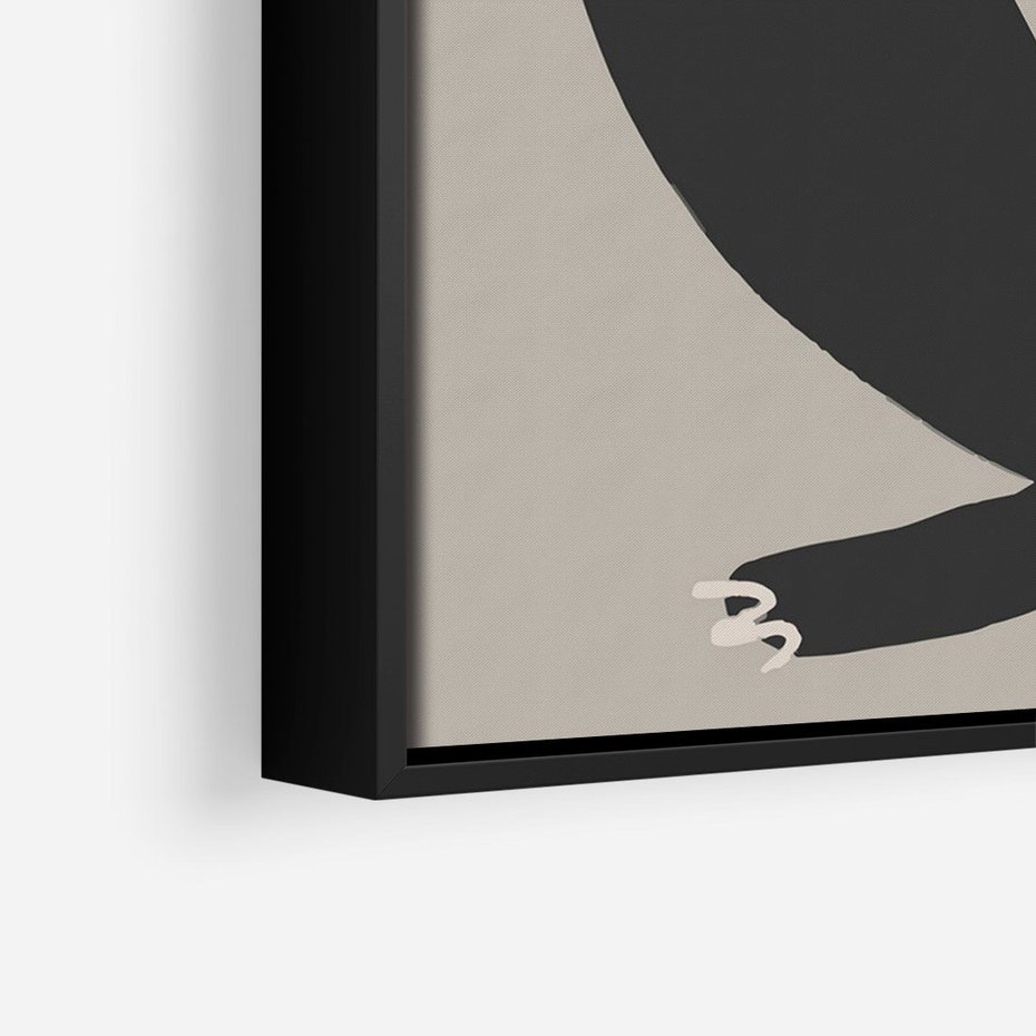 Obraz w ramie 50x70 - Strukturalne Odbicia Północy - skandynawska sztuka, lis - rama czarna