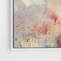 Obraz w ramie 50x50 - Miękka Melodia Pasteli - olejne płótno, pastelowe kolory - rama biała
