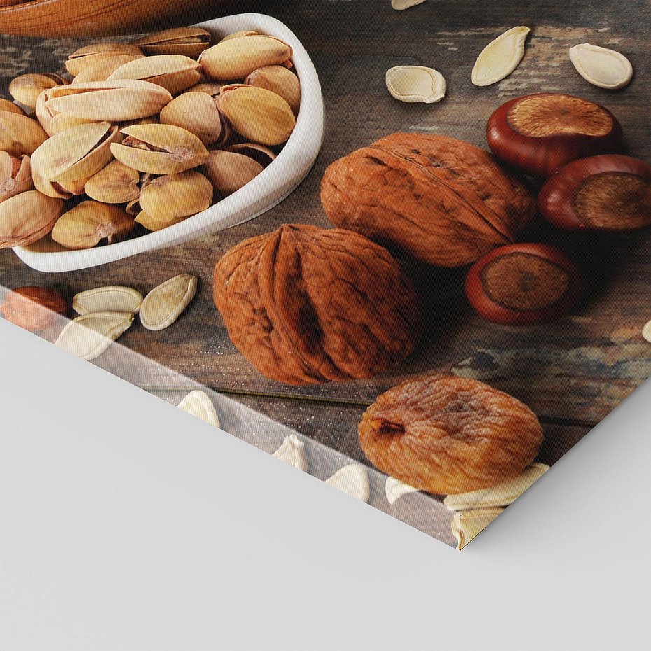 Obraz na płótnie 70x50 - Szlachetne smaki kuchni - nasiona, bakalie