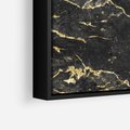 Obraz w ramie 70x100 - Egzotyczny Blask - marmur, złoto - rama czarna