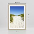 Plakat w ramie 50x70 - Relaks nad Morskimi Wzgórzami - plaża, wydmy - rama drewno