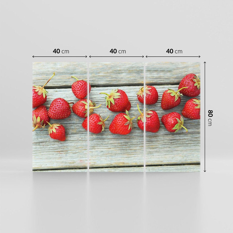 Obraz na płótnie 120x80 - smak lata - truskawki, owoce