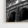 Obraz w ramie 50x50 - Koloseum w Czarnej Bieli - antyczna architektura, koloseum - rama drewno