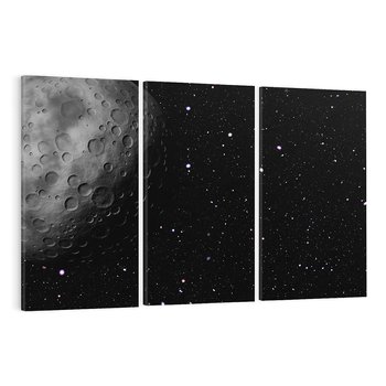 Obraz na płótnie 120x80 - Nocne opowieści księżycowe - księżyc, kosmos