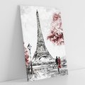 Obraz na płótnie 80x120 - Romantyczny Paryż - Paryż, Wieża
