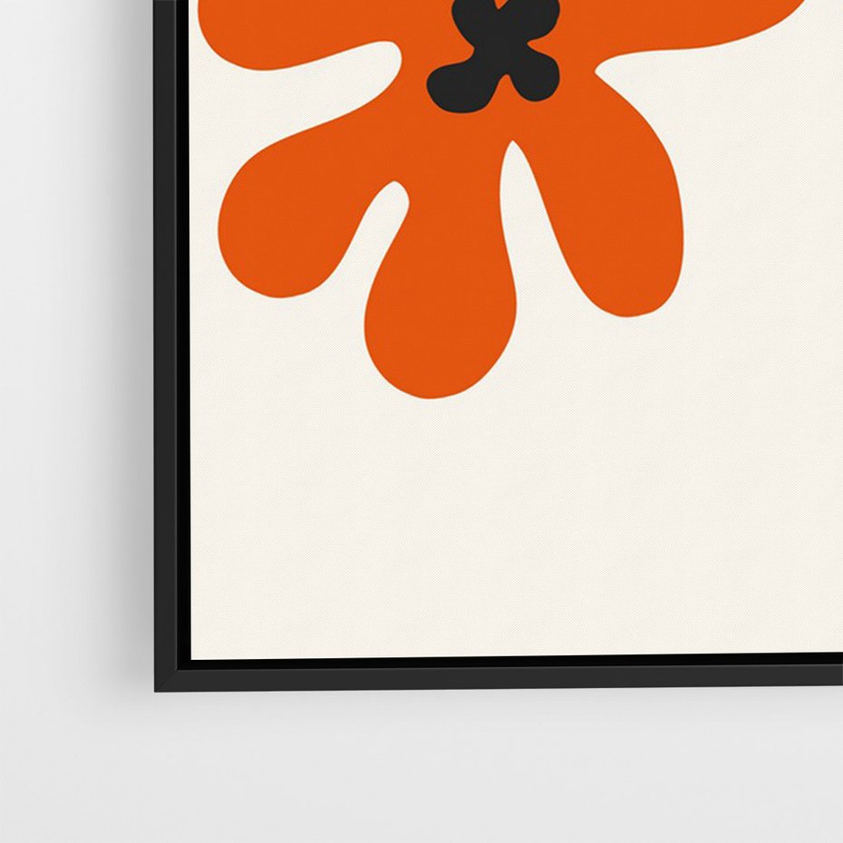 Obraz w ramie 70x100 - Taniec Akwareli - abstrakcyjne wielokolorowe kwiaty, minimalizm - rama czarna