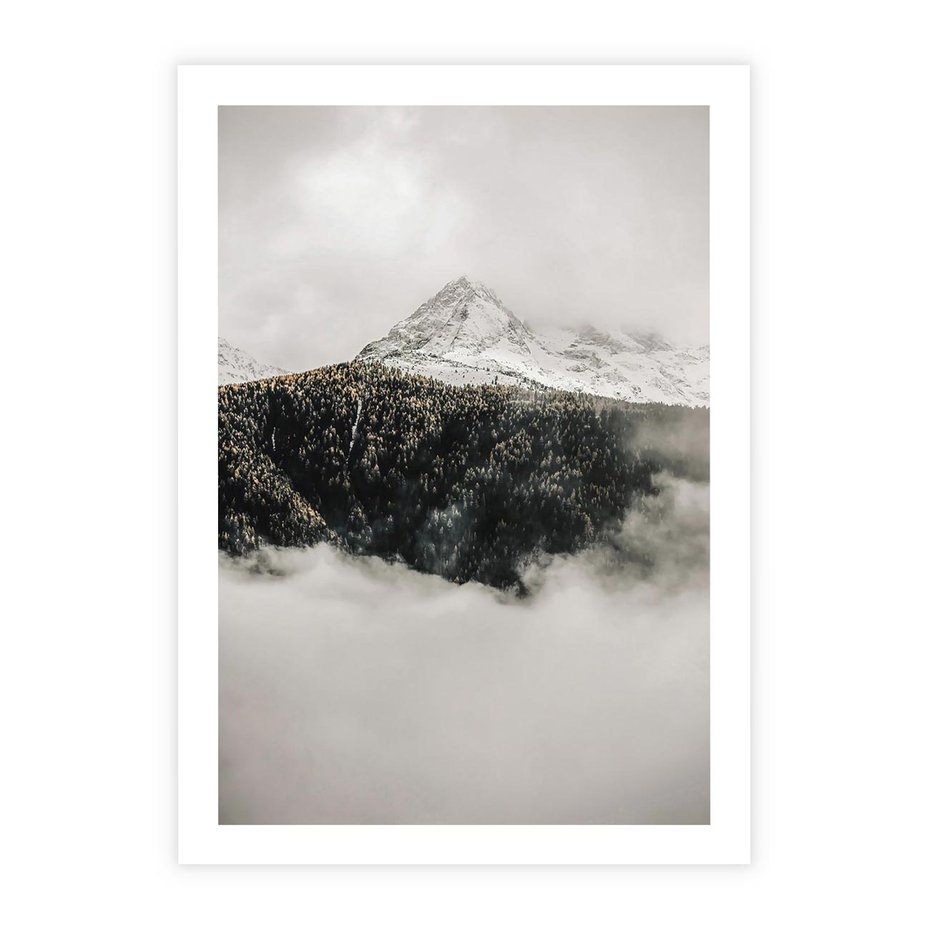 Plakat bez ramy 21x30 - Zimowa Wielkość - górski krajobraz, zima w górach