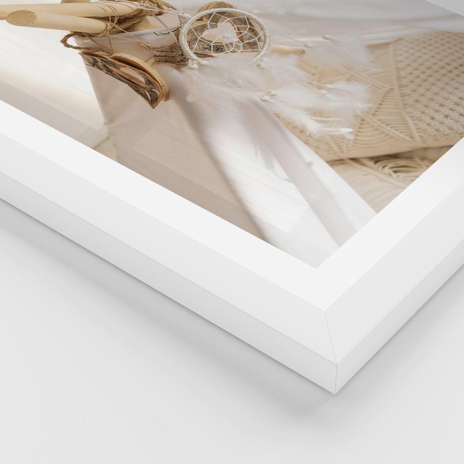 Plakat w ramie 40x50 - Oaza Swobodnego Stylu - boho, tipi - rama biała