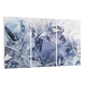 Obraz na płótnie 120x80 - Melodia mgieł i marzeń - abstrakcja w kolorze granatu, przypominająca górę lodową