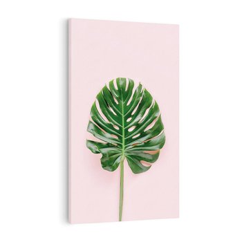 Obraz na płótnie 80x120 - Egzotyczna Roślinność - liście, monstera