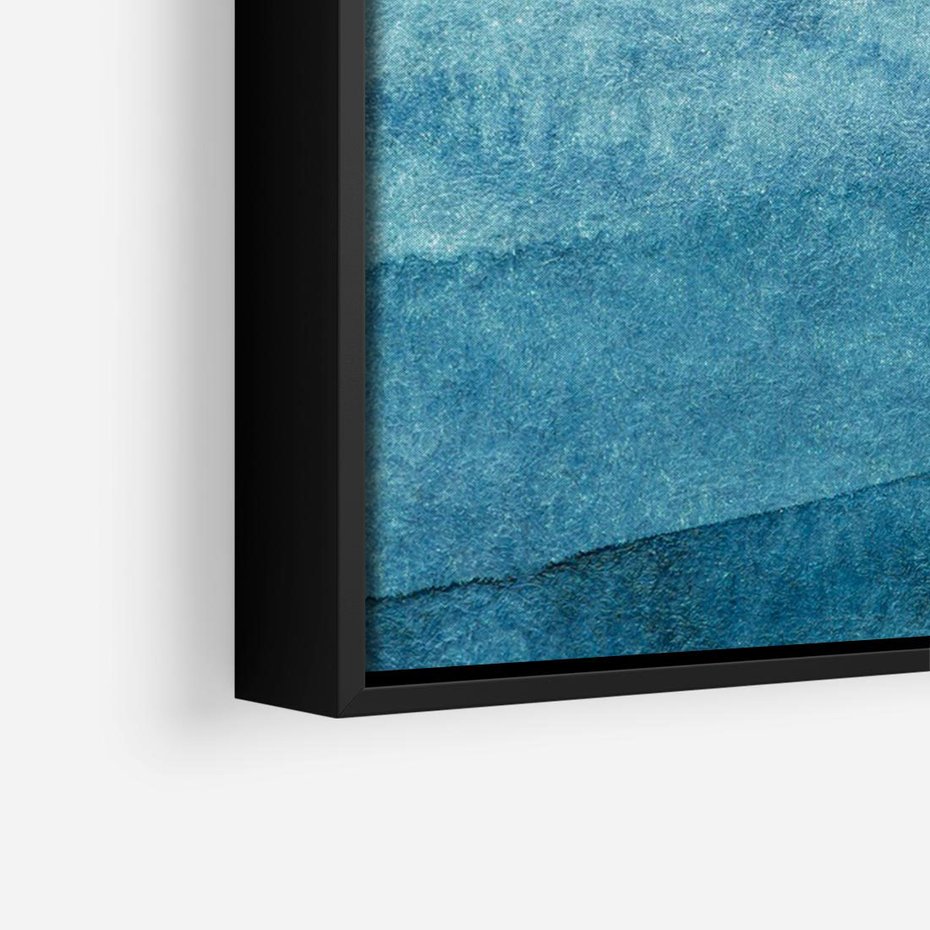 Obraz w ramie 100x70 - Kolorowe fale akwareli - akwarela, fale - rama czarna