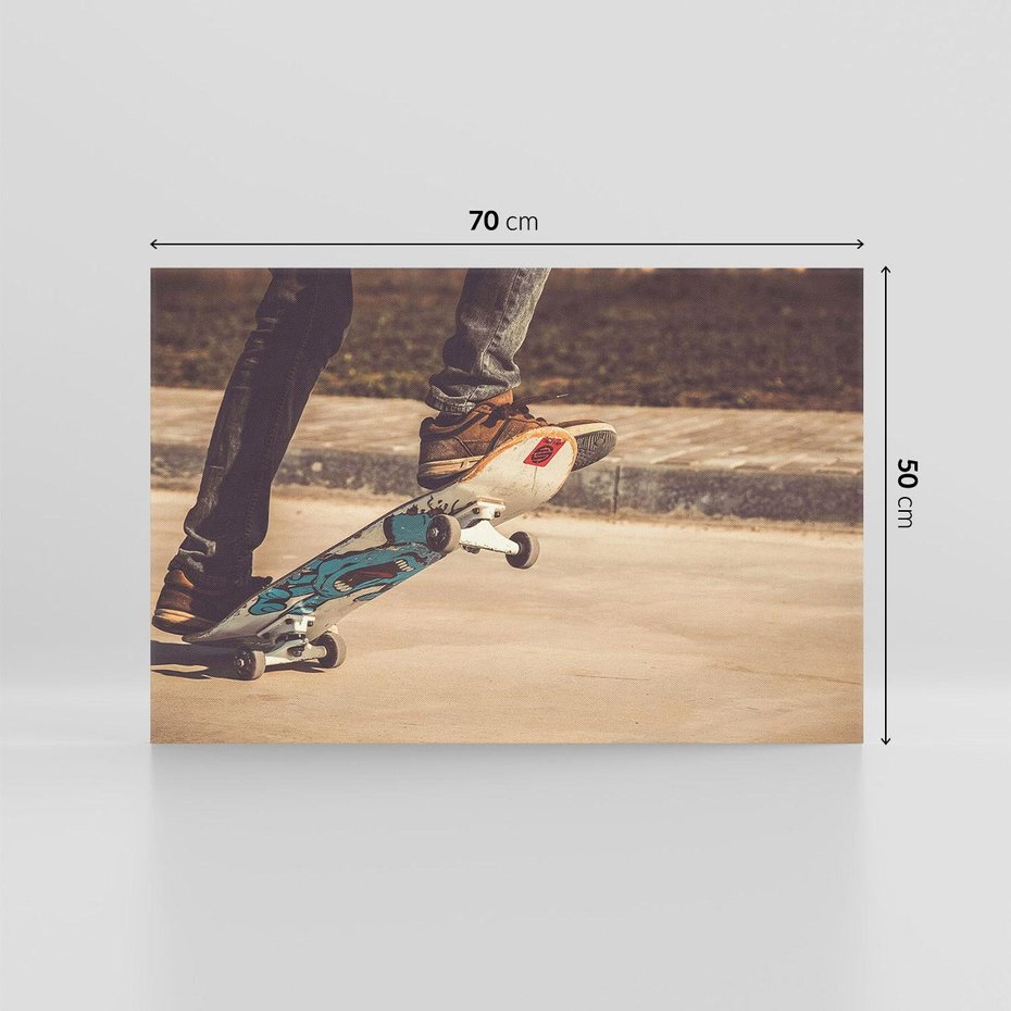 Obraz na płótnie 70x50 - Deskorolkowa Ekstaza Sportu - deskorolka, skateboard