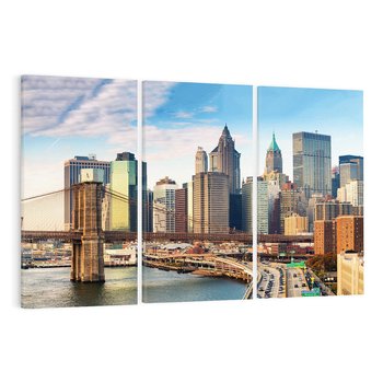 Obraz na płótnie 120x80 - Manhattan o zmroku - Nowy Jork, Manhattan