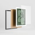 Plakat w ramie 30x40 - Kształty Zieleni - abstrakcyjny kształt, zielony plakat - rama czarna