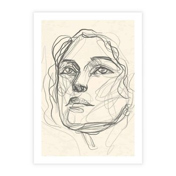 Plakat bez ramy 21x30 - Konturem Uchwycone - plakat, minimalistyczny szkic