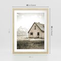 Plakat w ramie 40x50 - Ciepła Atmosfera - dom, stary dom w górach - rama drewno