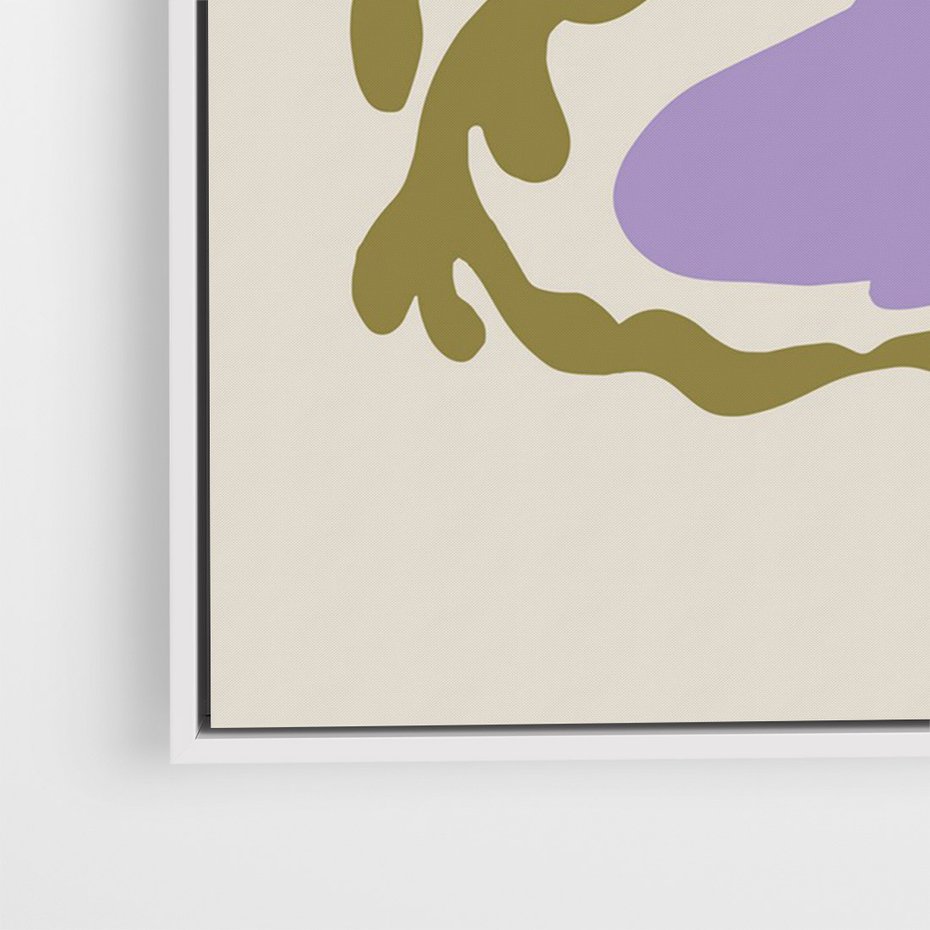 Obraz w ramie 70x100 - Kolorowe Echa - kwiaty, abstrakcja - rama biała