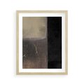Plakat w ramie 40x50 - Kształty Urywane - mroczny plakat, nowoczesne wnętrza - rama drewno