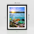 Plakat w ramie 40x50 - Rafa Koralowa - Podwodne Cuda - rafa, koralowa - rama czarna
