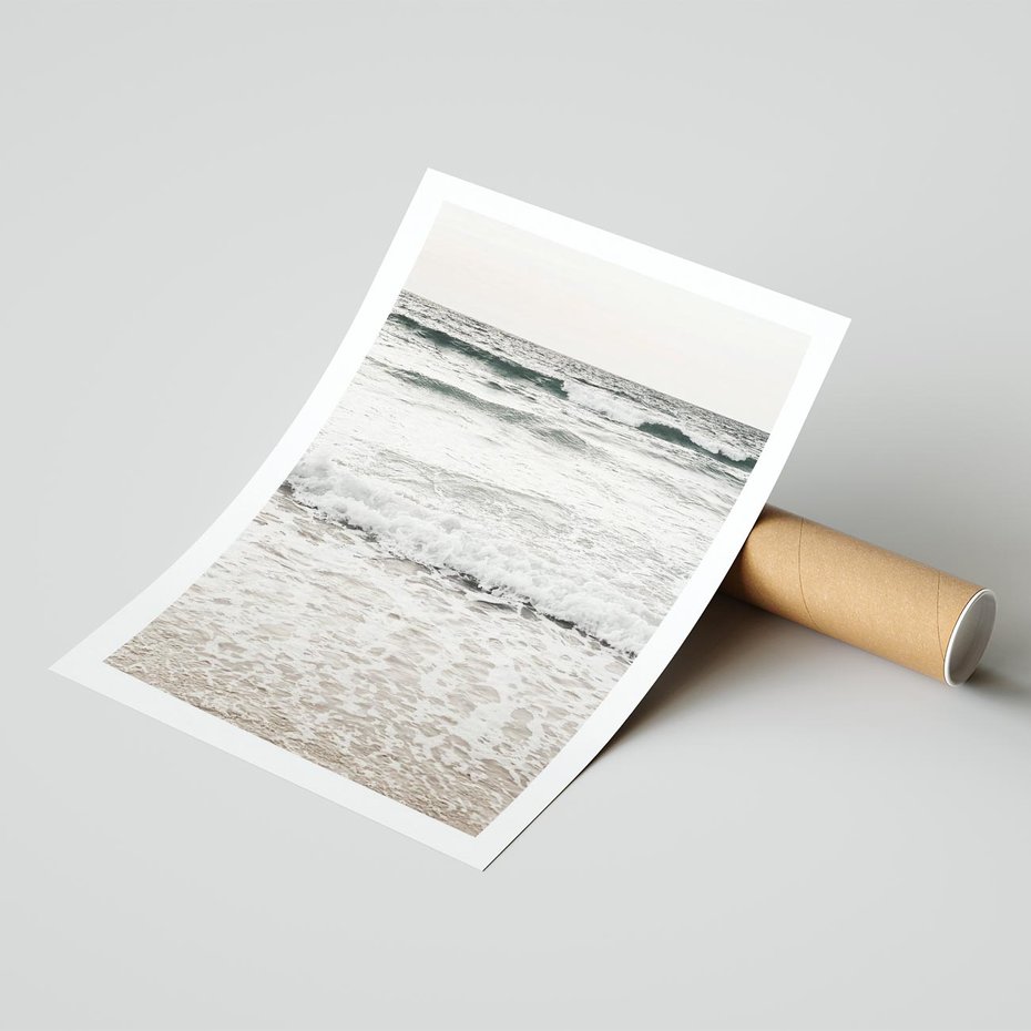 Plakat bez ramy 30x40 - Szarość Morza - morze, fale