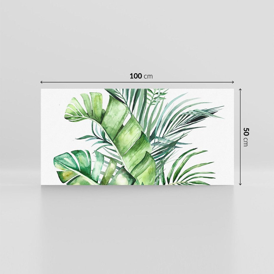 Obraz na płótnie 100x50 - Piękno Złotej Rośliny - złote, liście