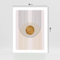 Plakat bez ramy 30x40 - Złota Geometria - styl modern, złoto