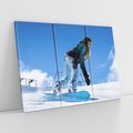 Obraz na płótnie 120x80 - Snowboard na zimowych zboczach - snowboard, zima