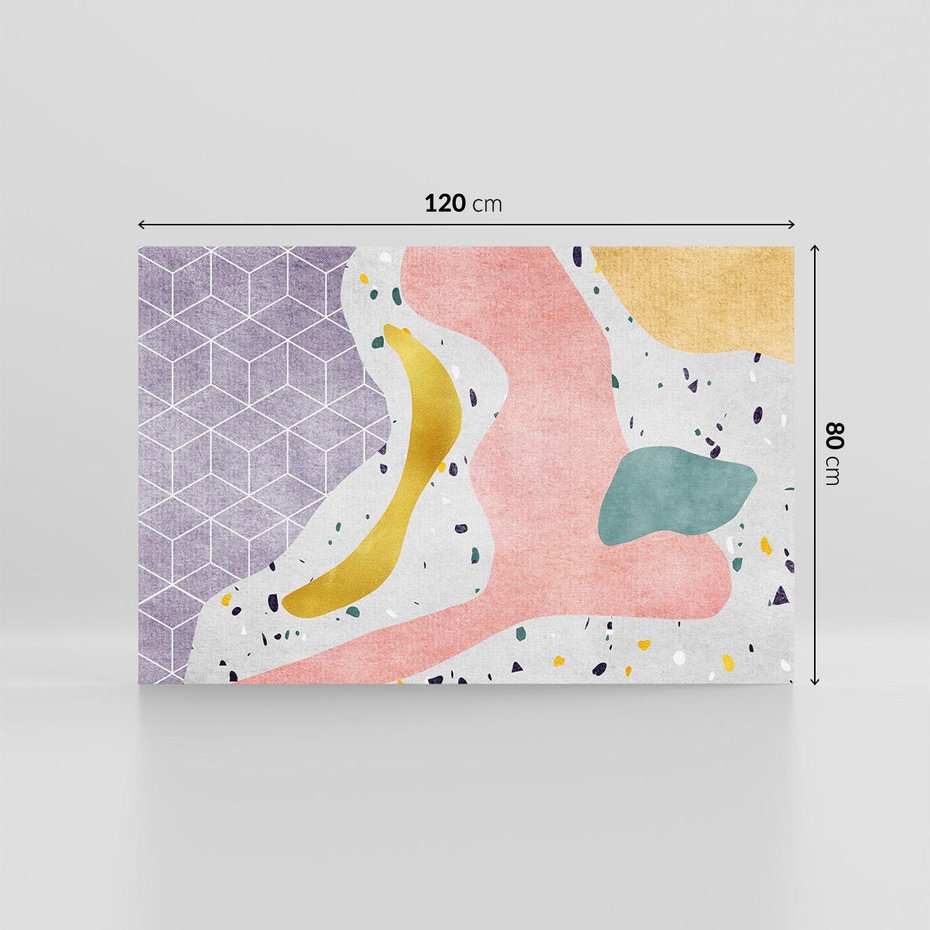 Obraz na płótnie 120x80 - Eklektyczny Mix - kolaż, pastelowe abstrakcyjne plamy