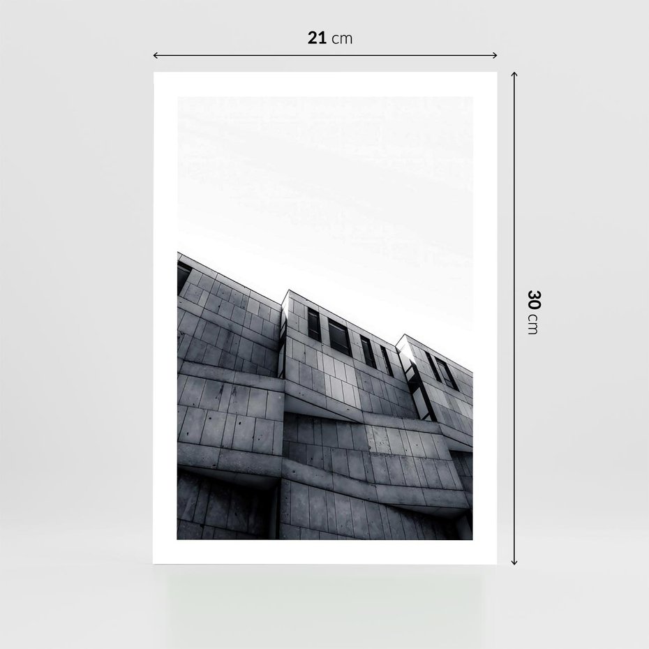 Plakat bez ramy 21x30 - Surowa Elegancja Architektury - architektura, surowe formy