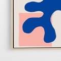Obraz w ramie 70x100 - Bezczasowe Pastelowe Plamy - abstrakcja, nowoczesny plakat - rama drewno