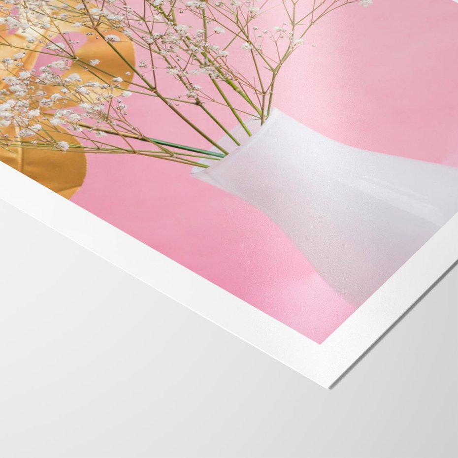 Plakat bez ramy 21x30 - Przyjemność Złotej Natury - złote, liście