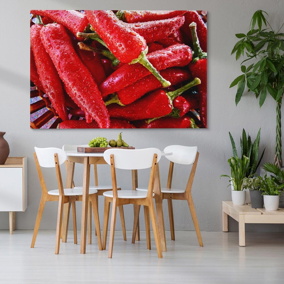 Obraz na płótnie 120x80 - Czerwone Papryczki - czerwone, papryczki