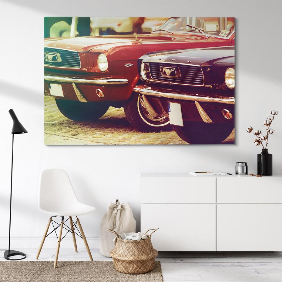 Obraz na płótnie 70x50 - Mustang - Muscle Car Retro - mustang, muscle car