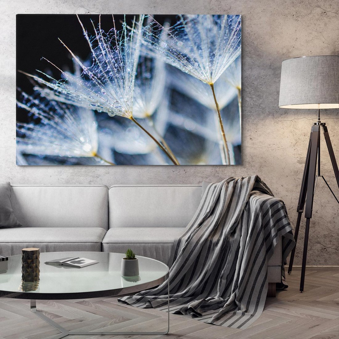 Obraz na płótnie 120x80 - Makro piękno dmuchawców - makro, dmuchawce