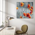 Obraz na płótnie 60x60 - Malownicza łąka - maki, mak