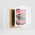 Plakat w ramie 40x50 - Wibracje Plam - kolorowe wzory, tęczowe żywe kolory - rama biała