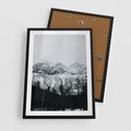 Plakat w ramie 50x70 - Zimowe Uroki Gór - góry ośnieżone, krajobraz górski - rama czarna