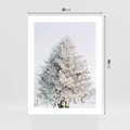 Plakat bez ramy 30x40 - Zimowa Poezja w Ośnieżonym Drzewie - ośnieżone drzewo, zima