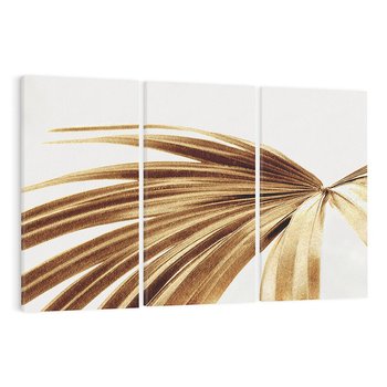 Obraz na płótnie 120x80 - Egzotyczny Blask - złote, liście