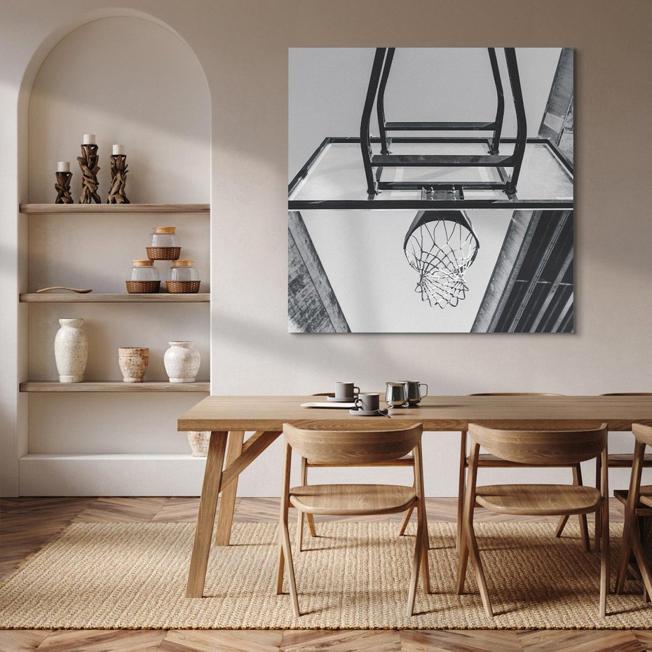 Obraz na płótnie 40x40 - Koszykówka - Radość Gry w Kosz - koszykówka, kosz