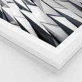 Plakat w ramie 40x50 - Geometryczna Nowoczesność - nowoczesna architektura, gemetryszne formy - rama biała