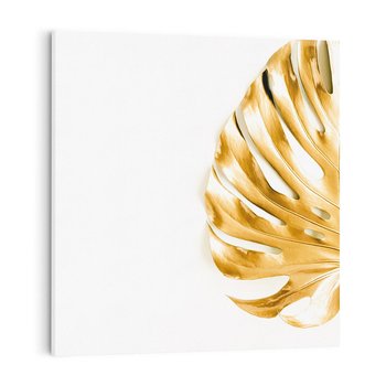 Obraz na płótnie 30x30 - Przyjemność dla Oczu - złote, liście